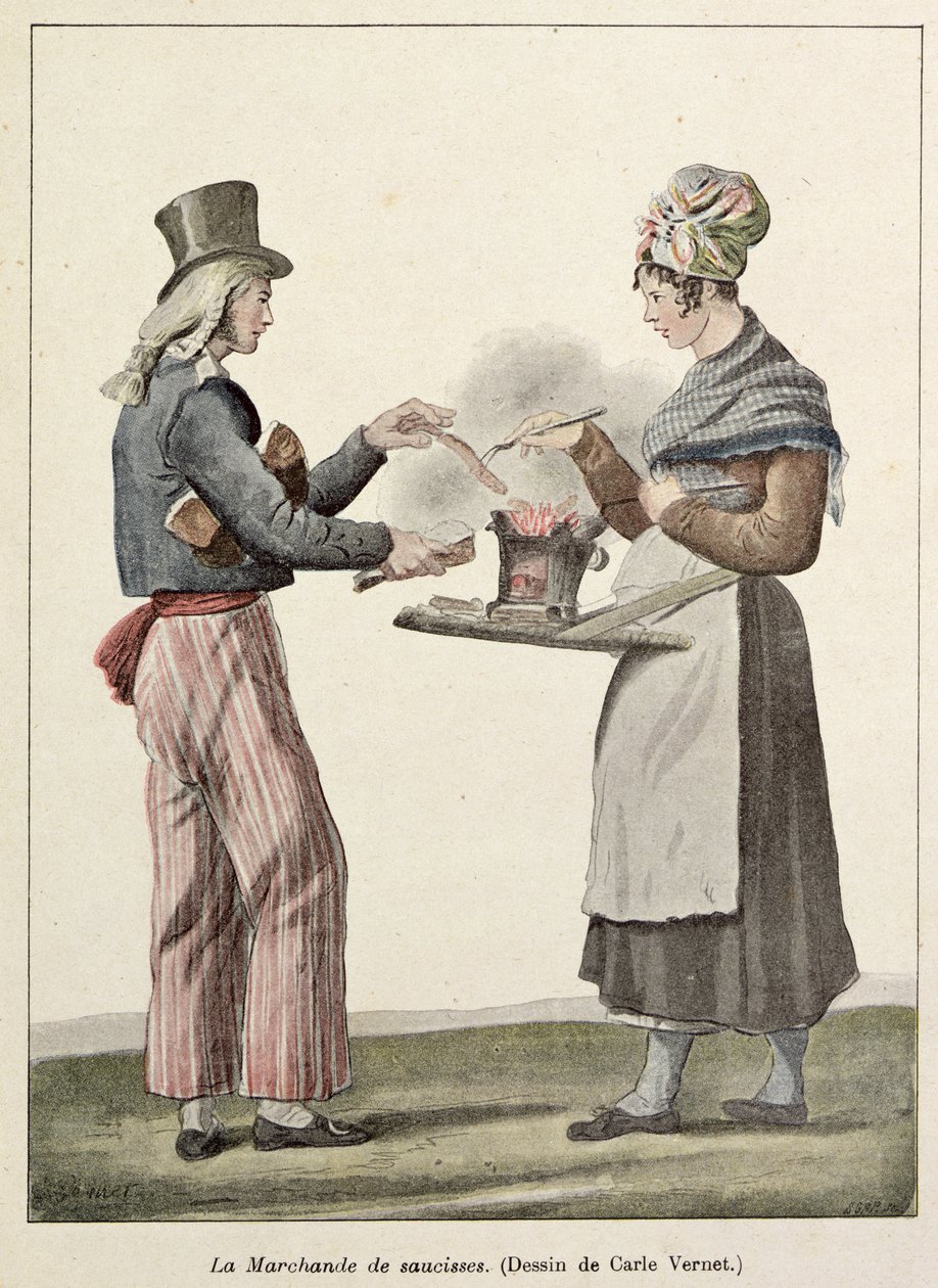 Pølsesælgeren af Antoine Charles Horace Vernet