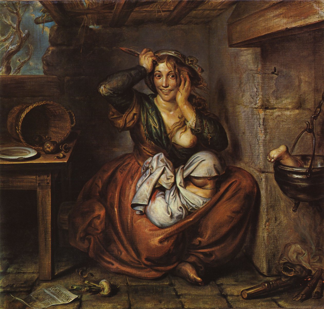 BARNDRÆBSMOR 1800-tallet af Antoine Joseph Wiertz