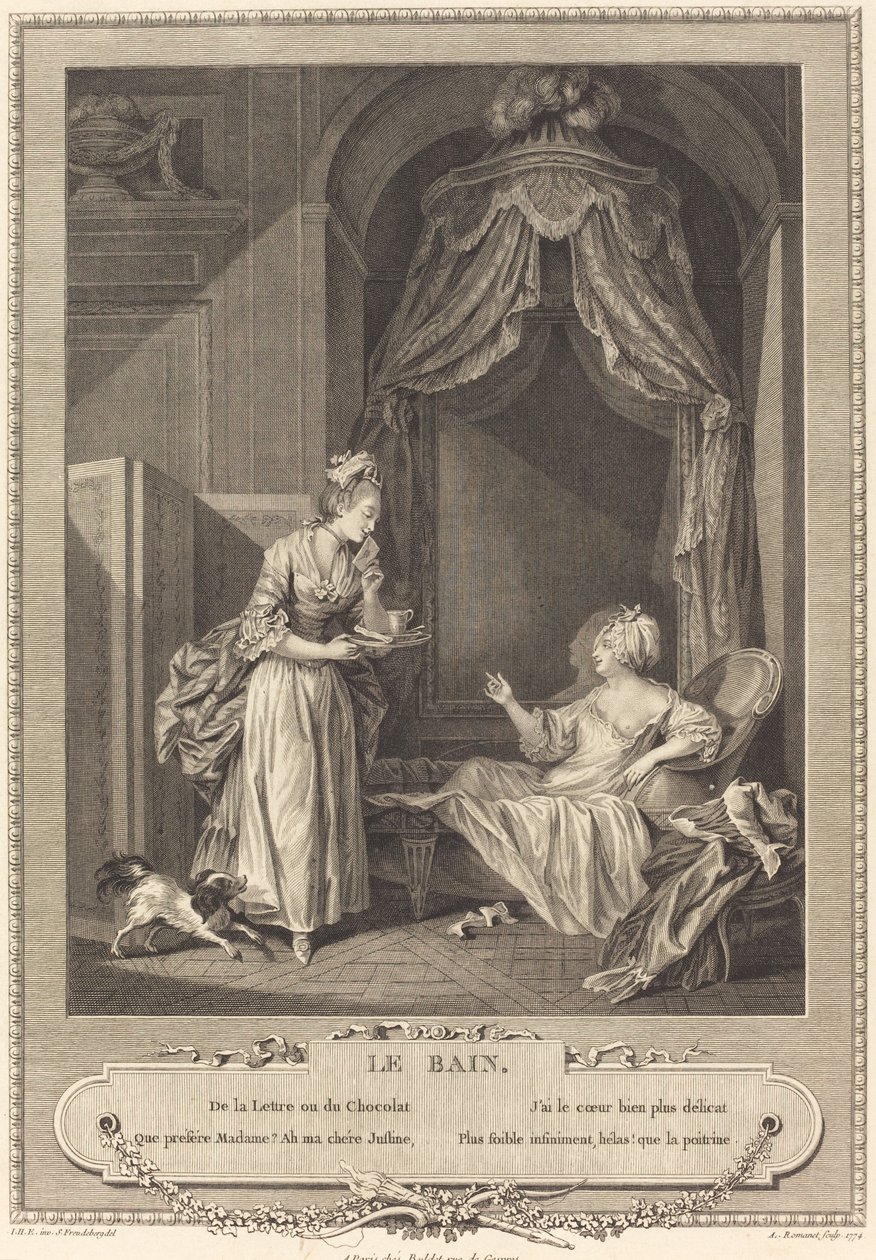 Badet af Antoine Louis Romanet after Sigmund Freudenberger