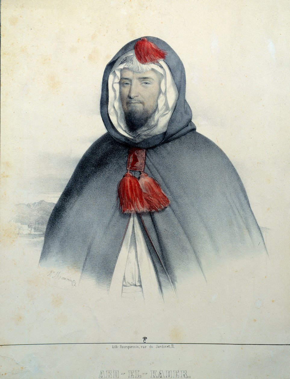 Portræt af Abd El-Kader (Abd-El-Kader af Antoine Maurin
