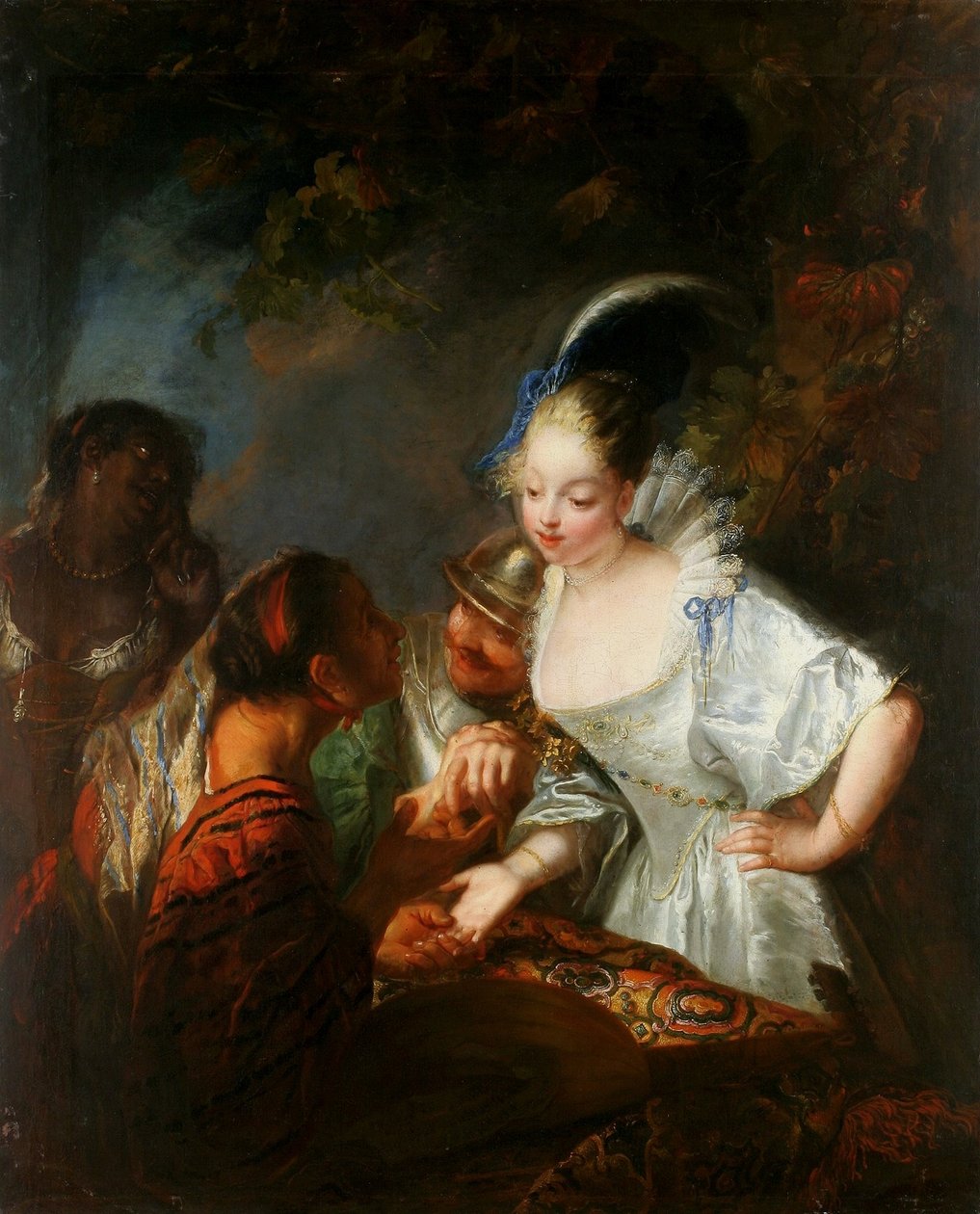 Sigøjner-spåkone. af Antoine Pesne
