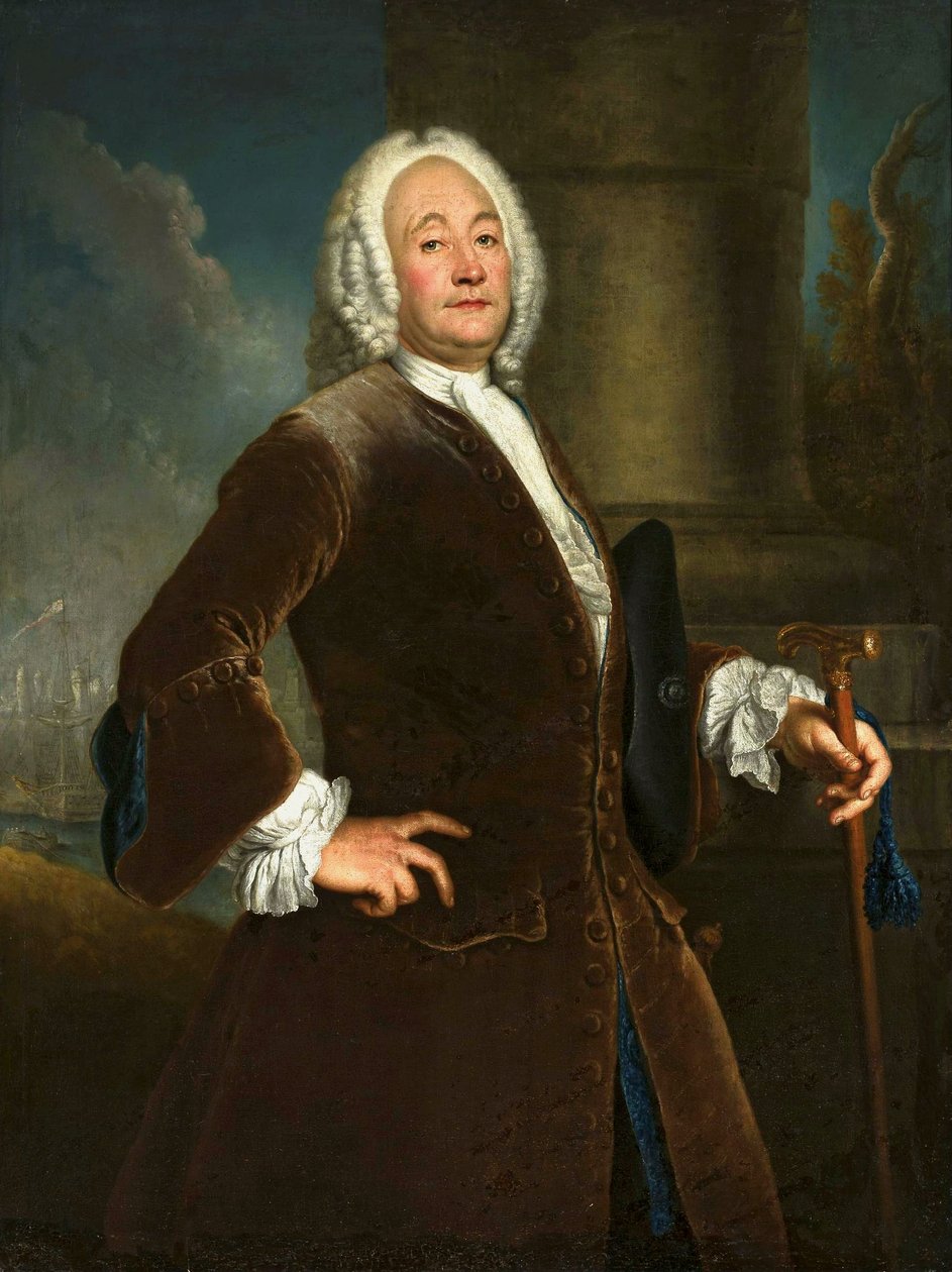Portræt af Heinrich Voguell (1681-) af Antoine Pesne