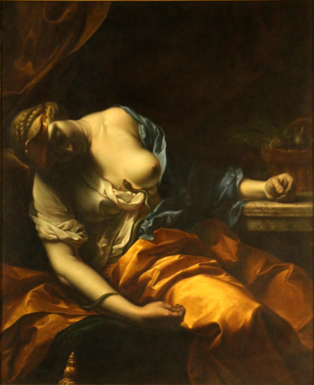 Kleopatras død. af Antoine Rivalz