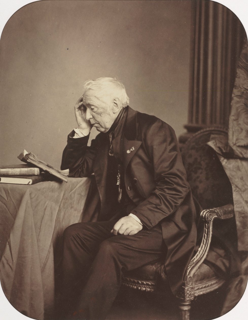 Ukendt mandlig oppasser, ca. 1860. af Antoine Samuel Adam Salomon