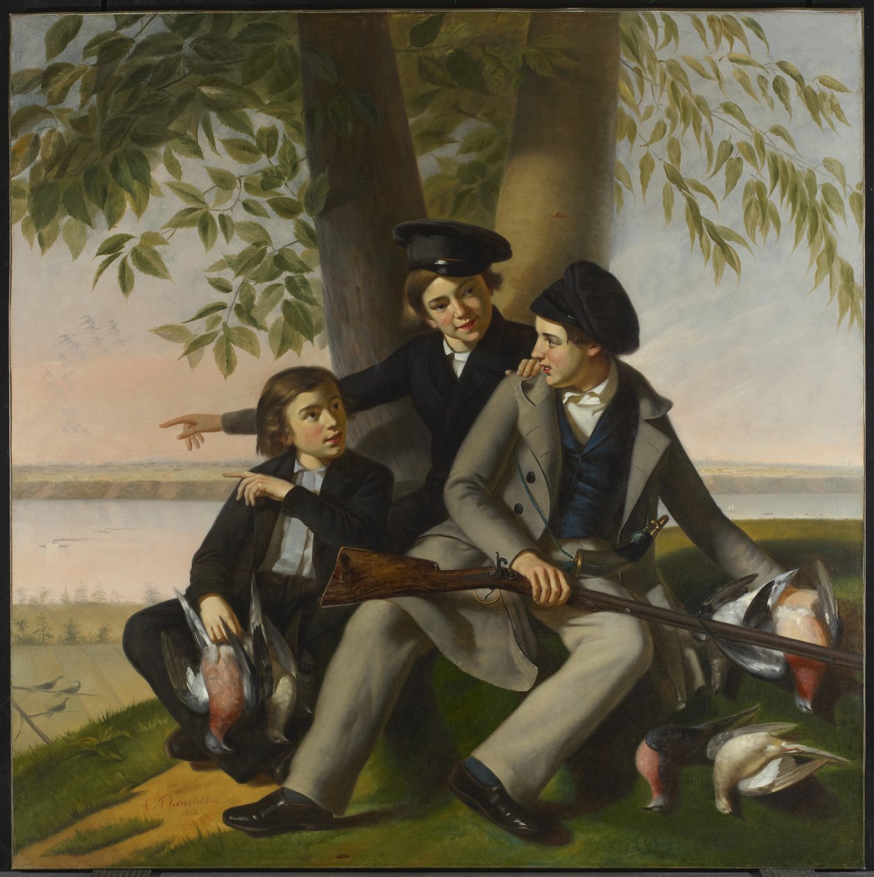 Passagerduejagten, 1853 af Antoine Sebastien Plamondon