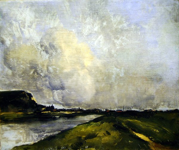 Flodbredden (olie på lærred) af Antoine Vollon