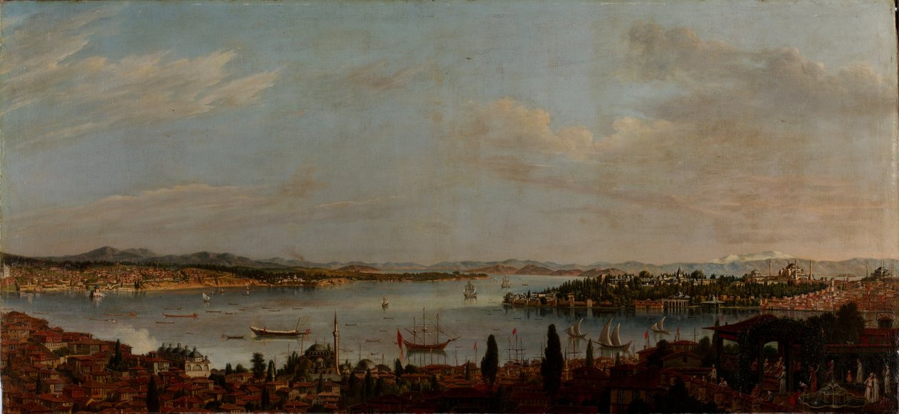 Panorama over Istanbul af Antoine de Favray
