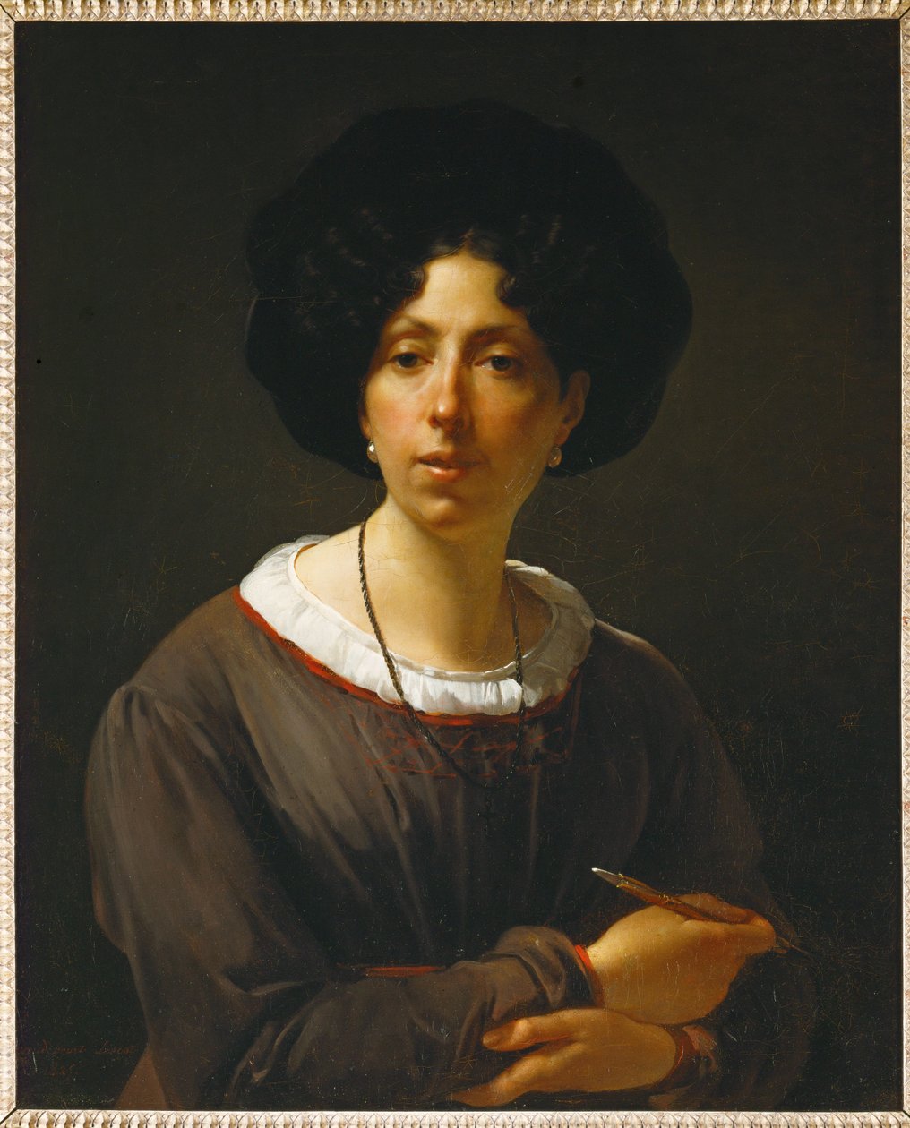 Selvportræt ... af Antoinette Cecile Hortense Lescot Haudebourt