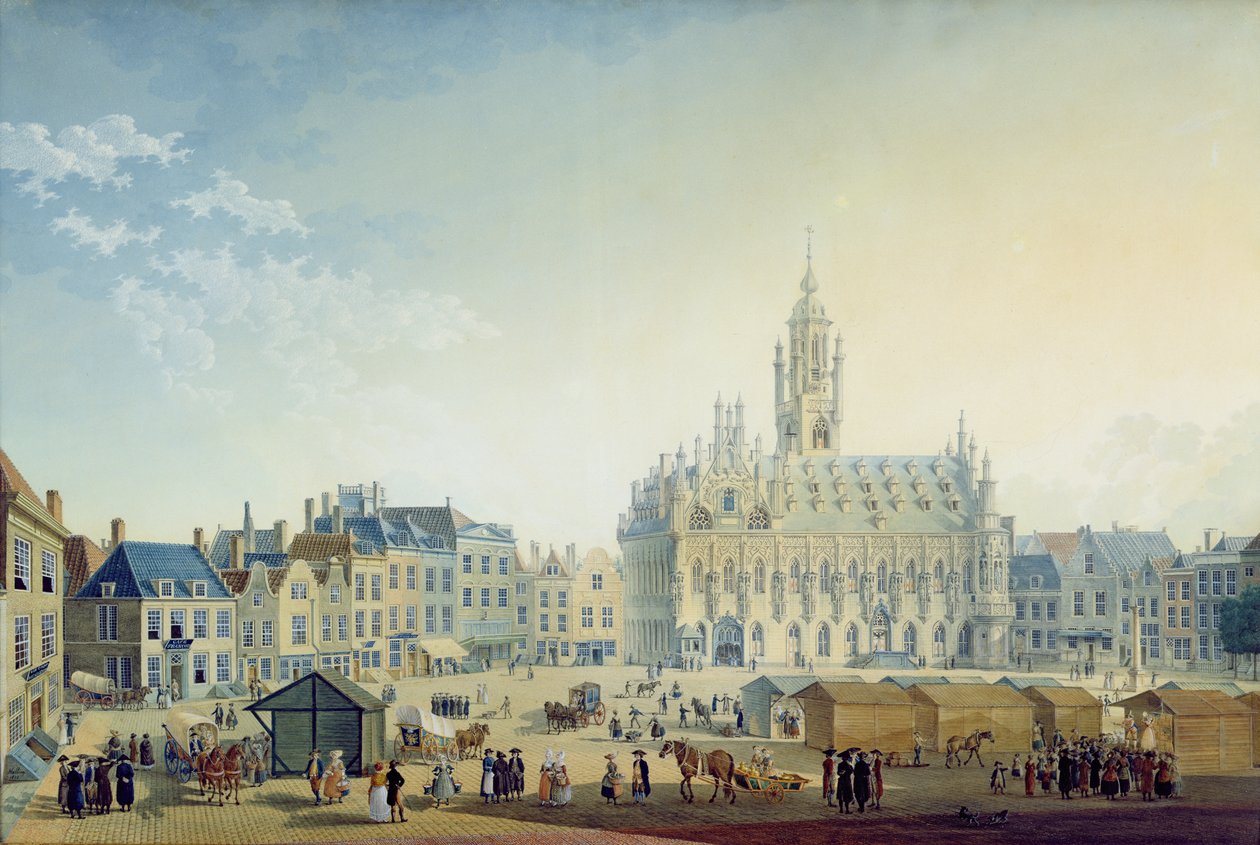The Main Square, Middelburg, 1812 af Anton Ignaz Melling