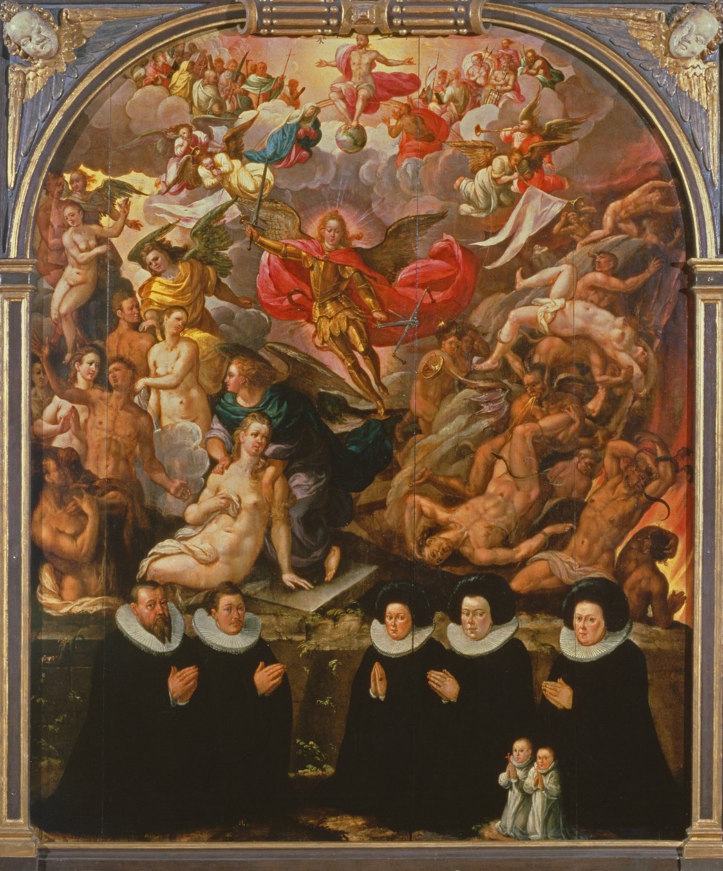 The Last Judgment (tempera på panel) af Anton Moller