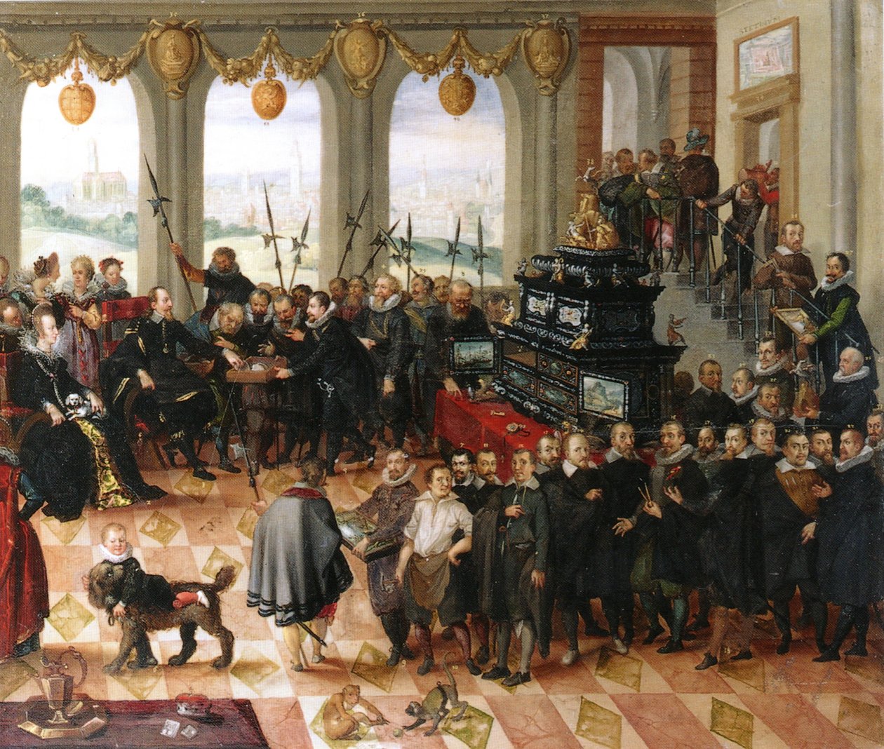Overdragelsen af ​​det pommerske kunstskab til hertug Philipp II af Pommern af Anton Mozart
