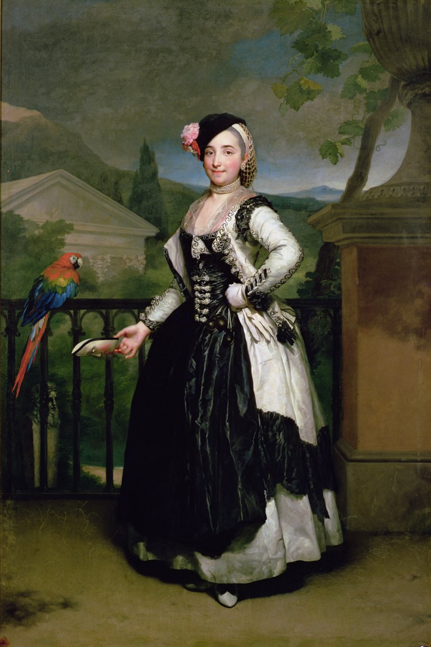 Portræt af Isabel Parrena Arce, Ruiz de Alarcon y Valdes, Marquesa de Llano, 1770 af Anton Raphael Mengs