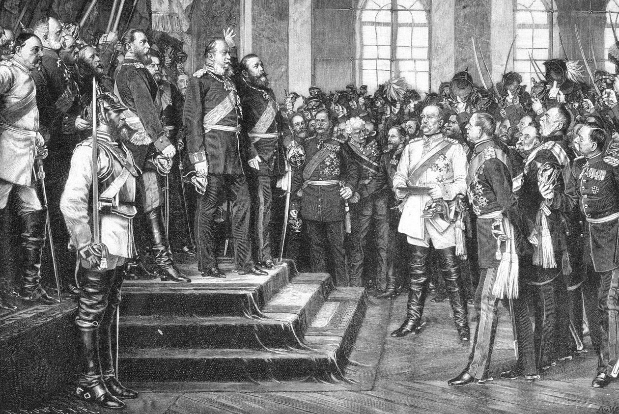 Proklamation af det tyske kejserrige 1871 i Versailles af Anton Alexander von Werner