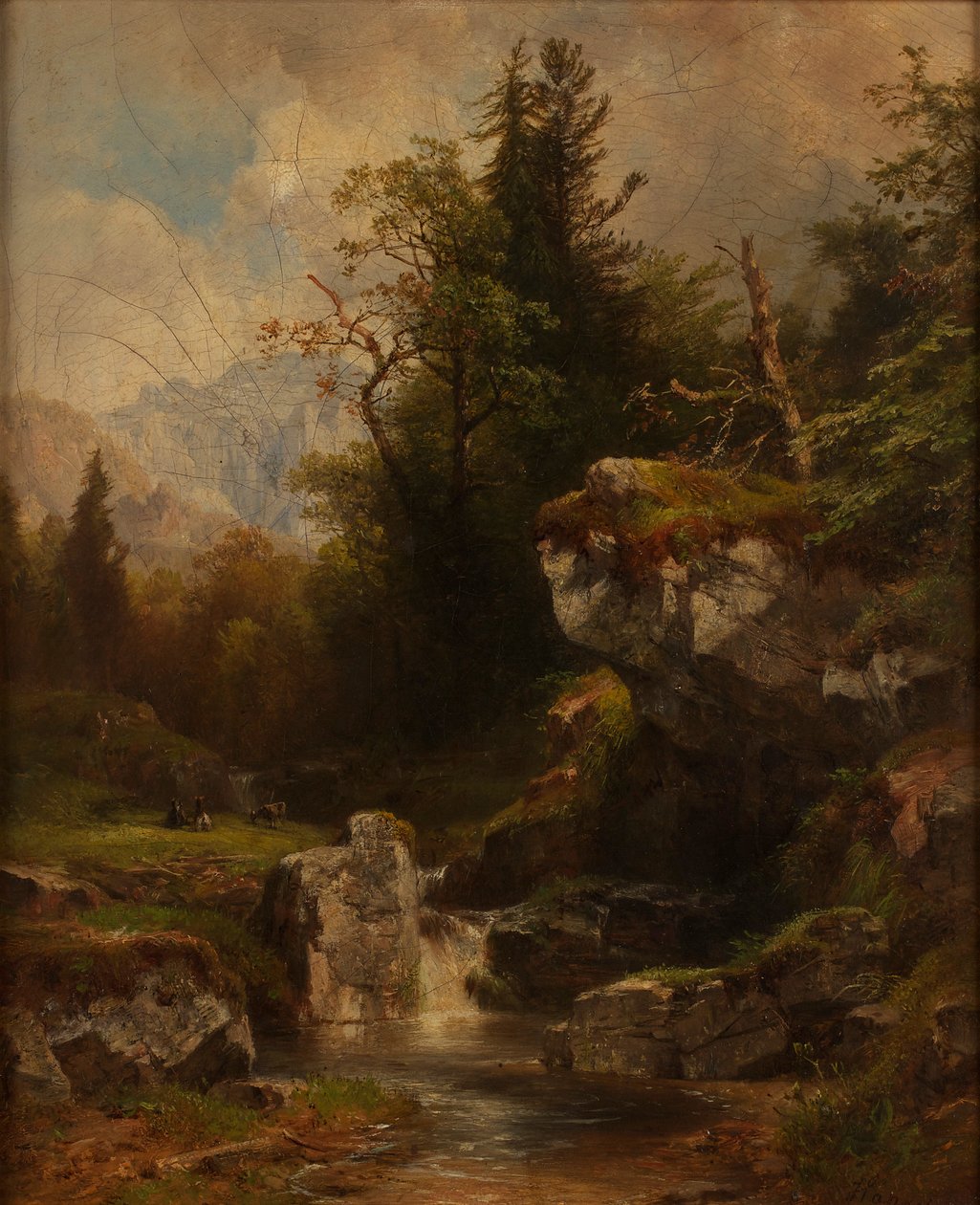 Landskab i Salzkammergut af Anton Hansch