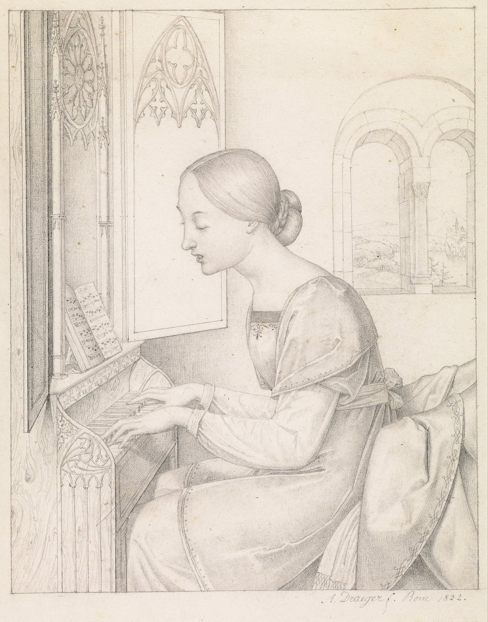 Sankt Cecilia af Anton Josef Dräger