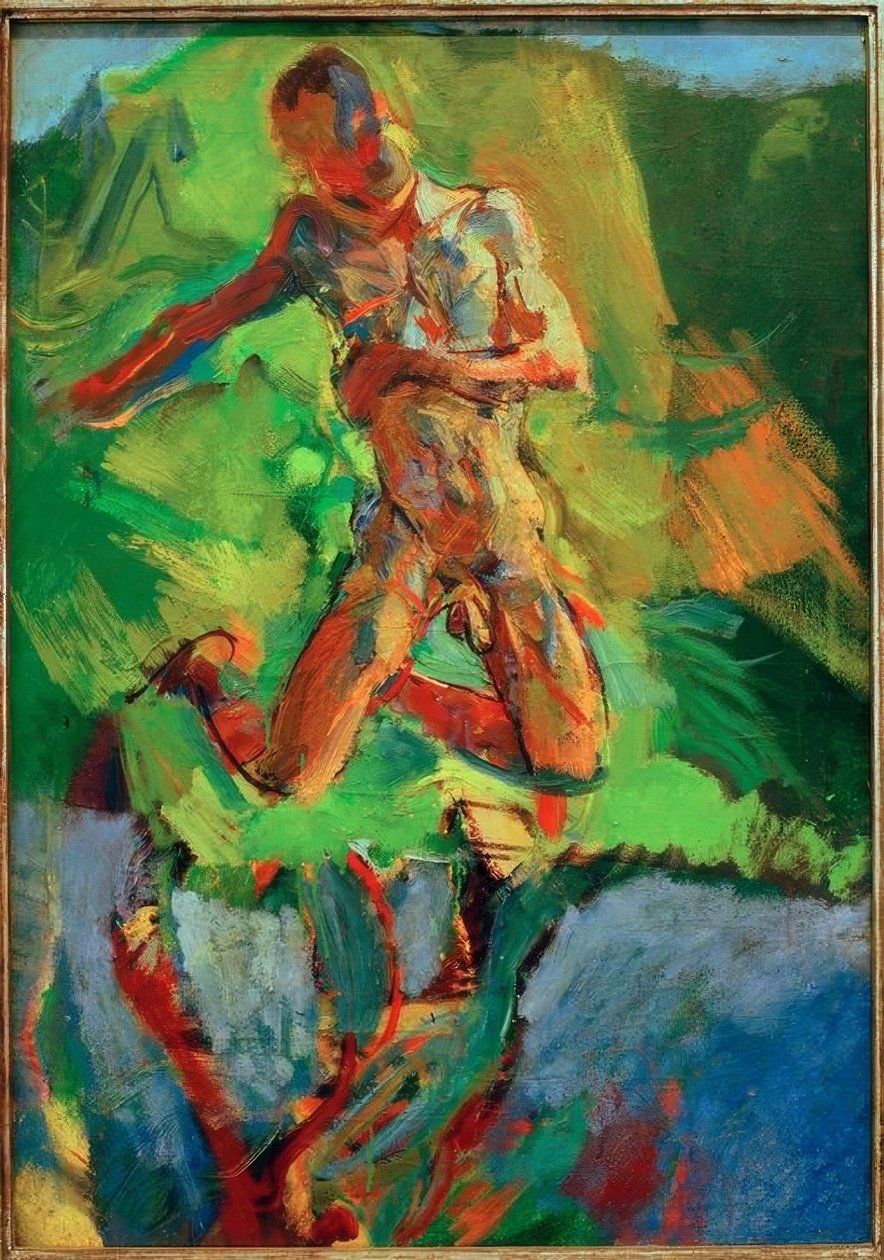 Narcissus knæler af Anton Kolig