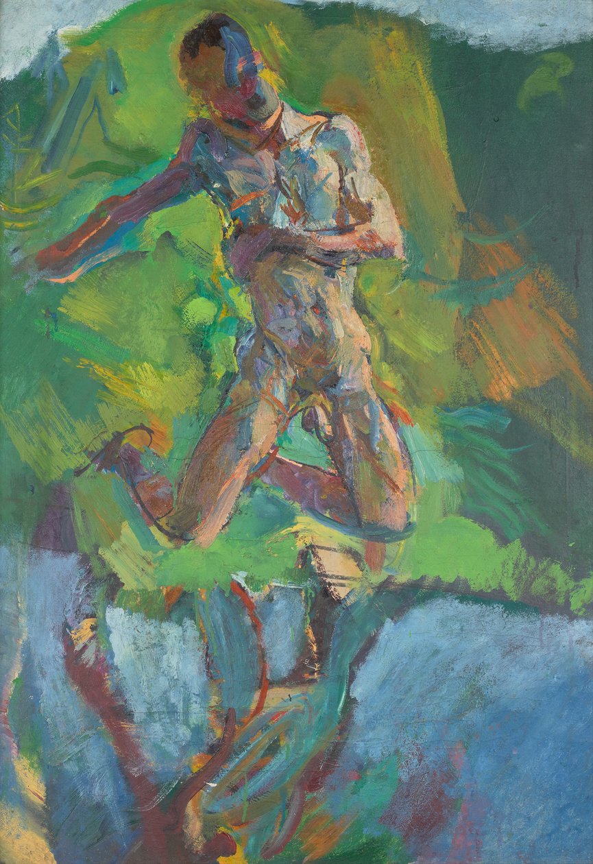 Knælende narcissus af Anton Kolig