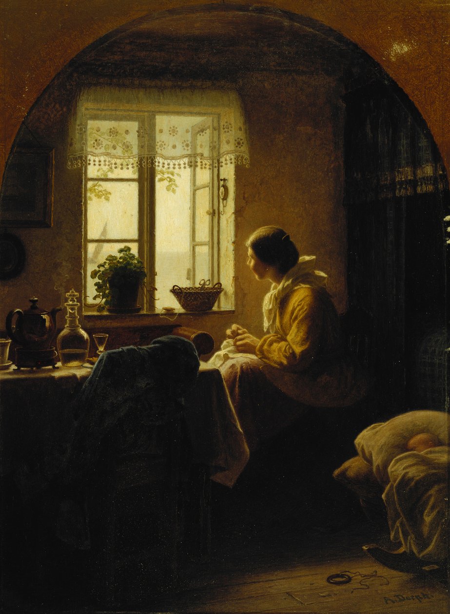 Ved vinduet, af Anton Laurids Johannes Dorph