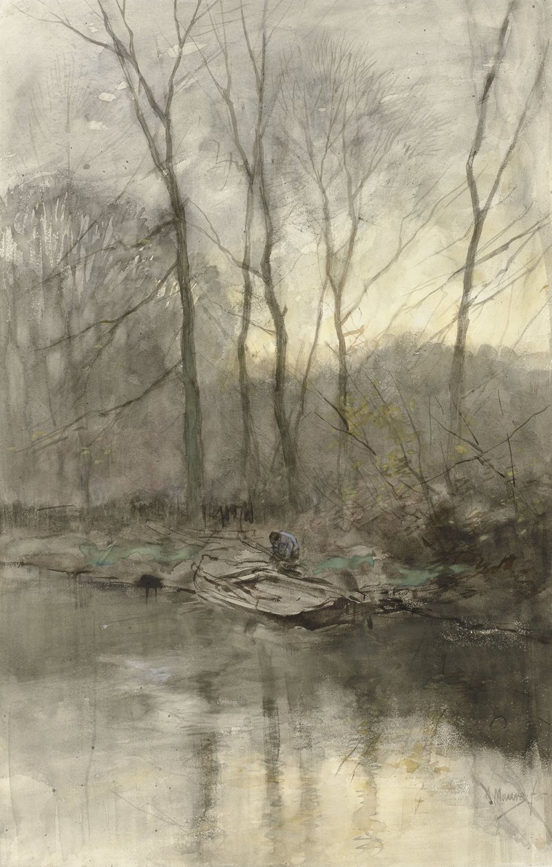 Skovkant på vandet af Anton Mauve