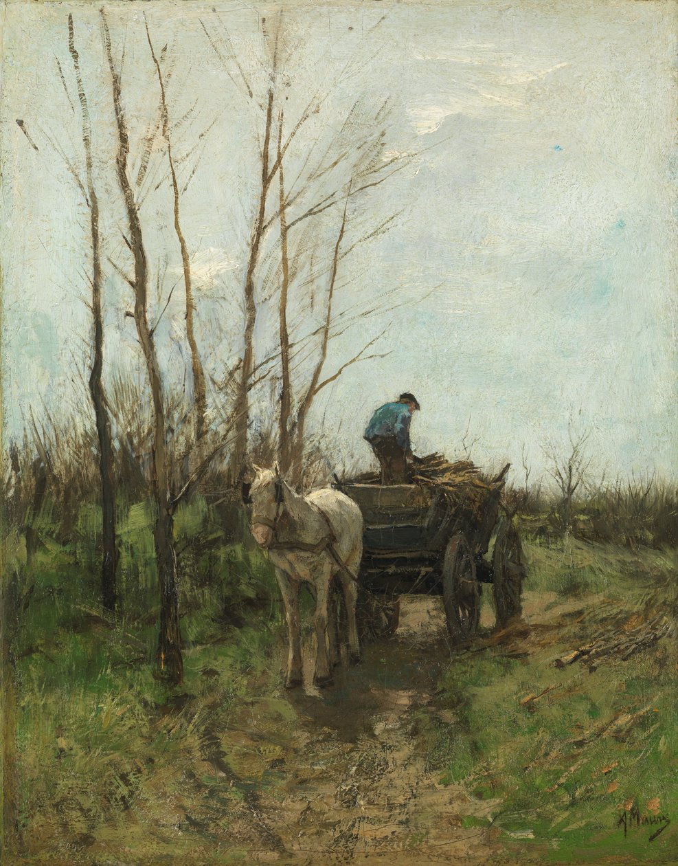Indsamling af træ. af Anton Mauve