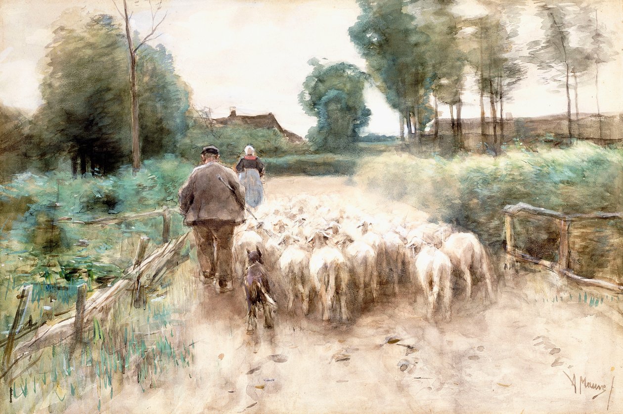 På vej hjem, af Anton Mauve