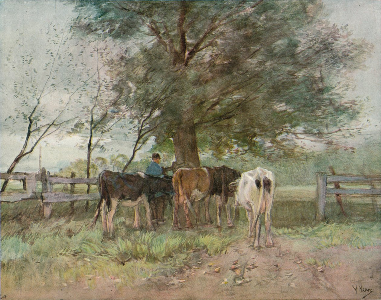 Malketid, c1858-1888, 1906-7 af Anton Mauve