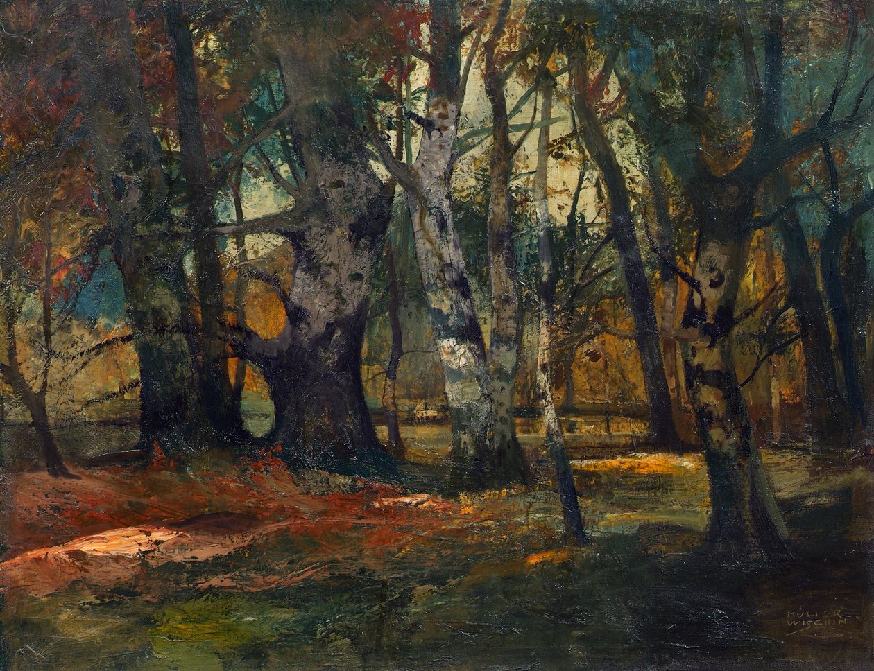efterårsskov af Anton Müller Wischin