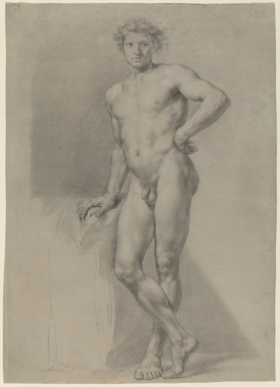Mandlig nøgenstudie af Anton Raphael Mengs