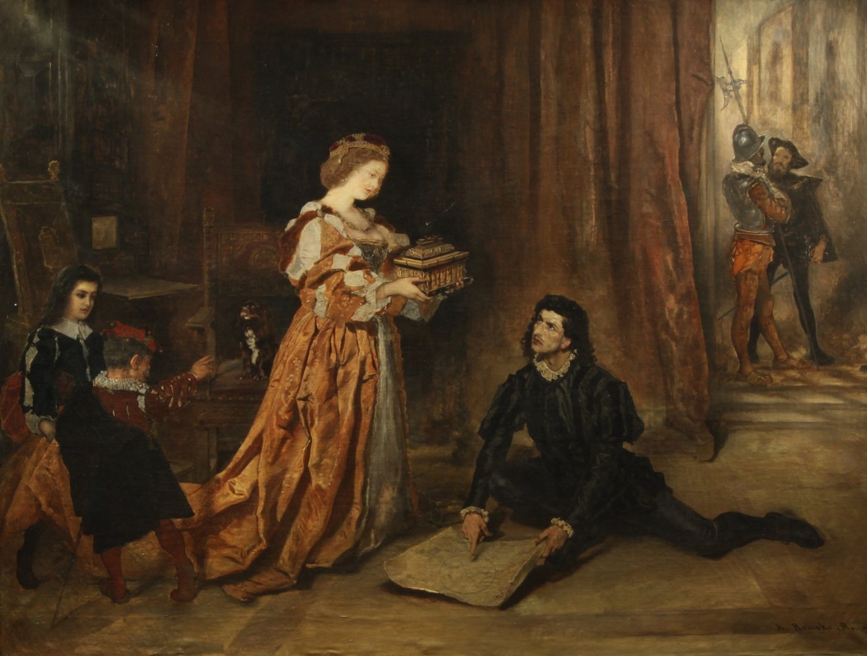Columbus og dronning Isabella af Anton Romako