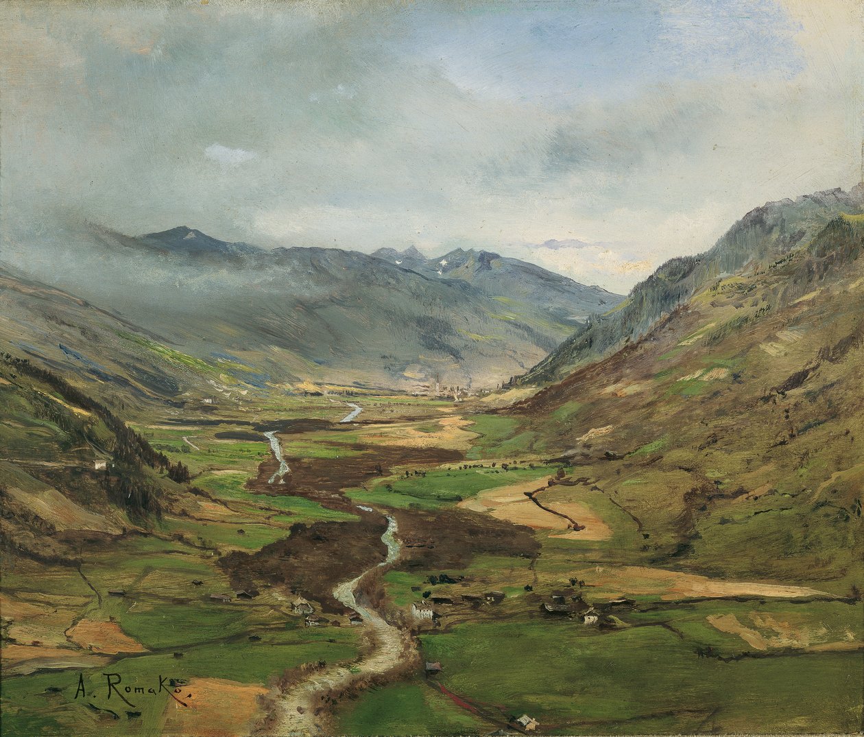 Gastein-dalen II af Anton Romako