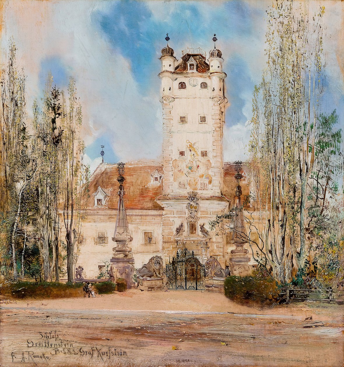 Greillenstein Slot, 1885-1886 af Anton Romako
