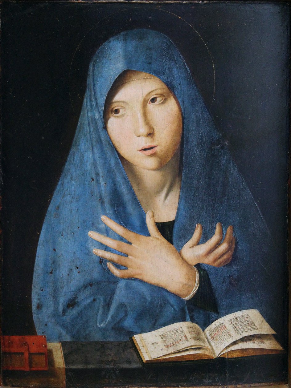 Tysk: Maria af bebudelsen Jomfru bebudelse af Antonello da Messina