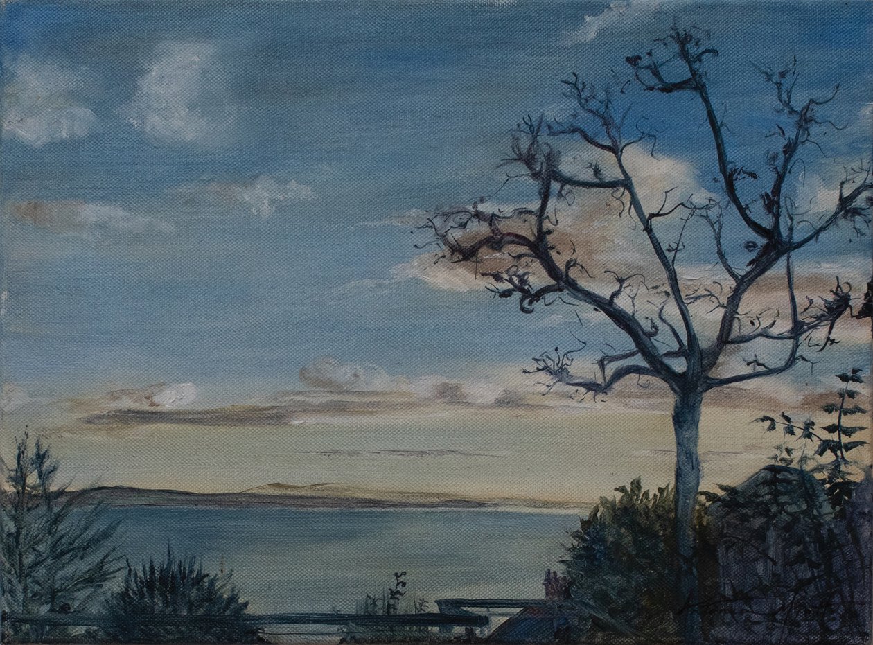 Ditcheat Hill, Somerset, 2019 (olie på lærred) af Antonia Myatt