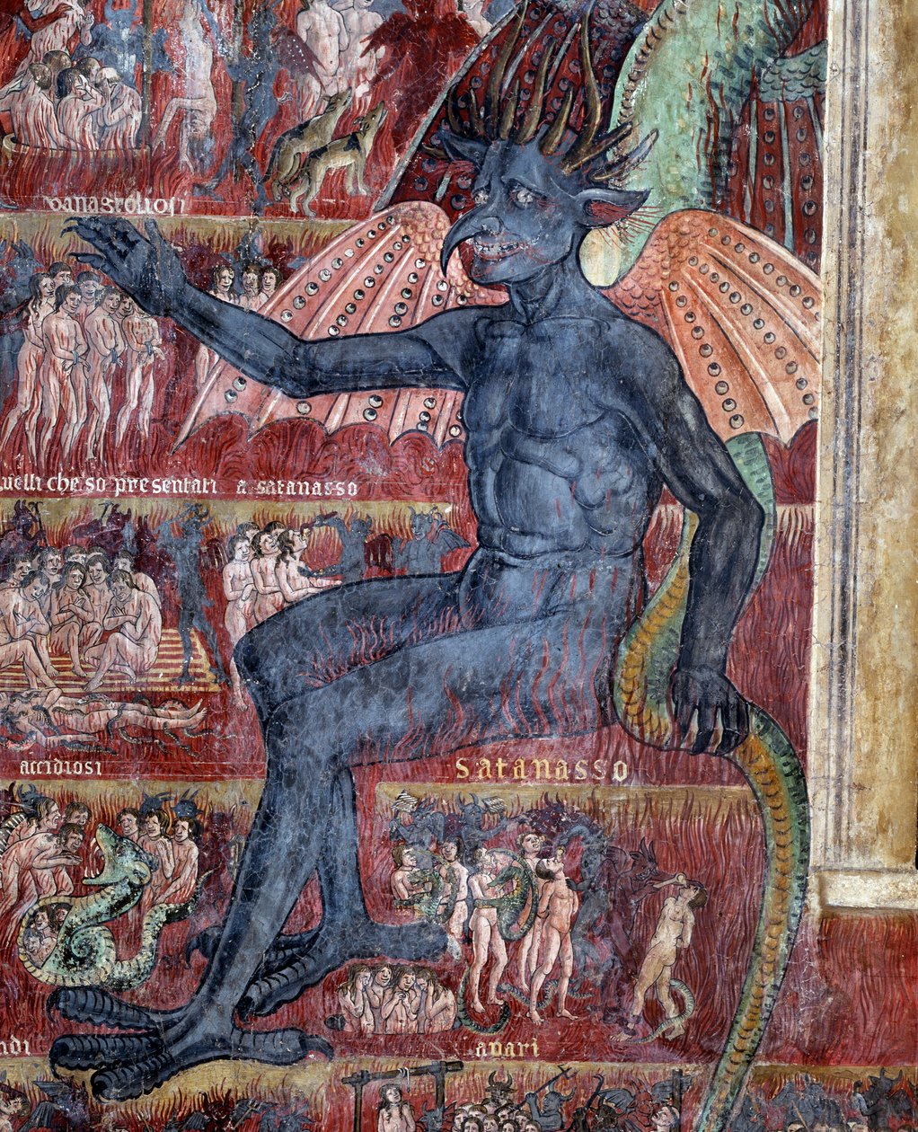 Djævelen i helvede, detalje (Fresco af Antoniazzo Romano
