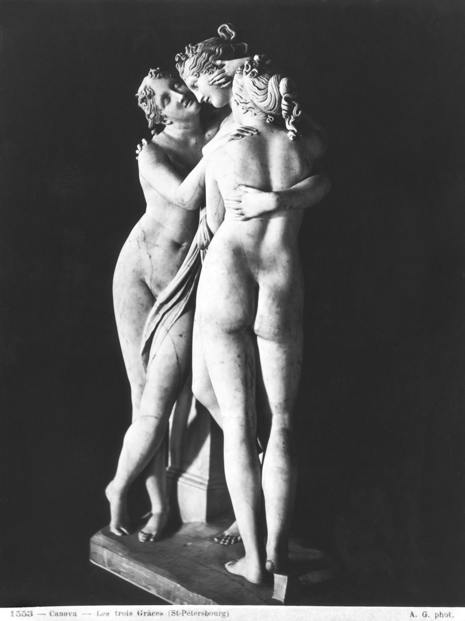 Three Graces, 1812-16 (marmor) (se også 266965 og 266967) af Antonio Canova