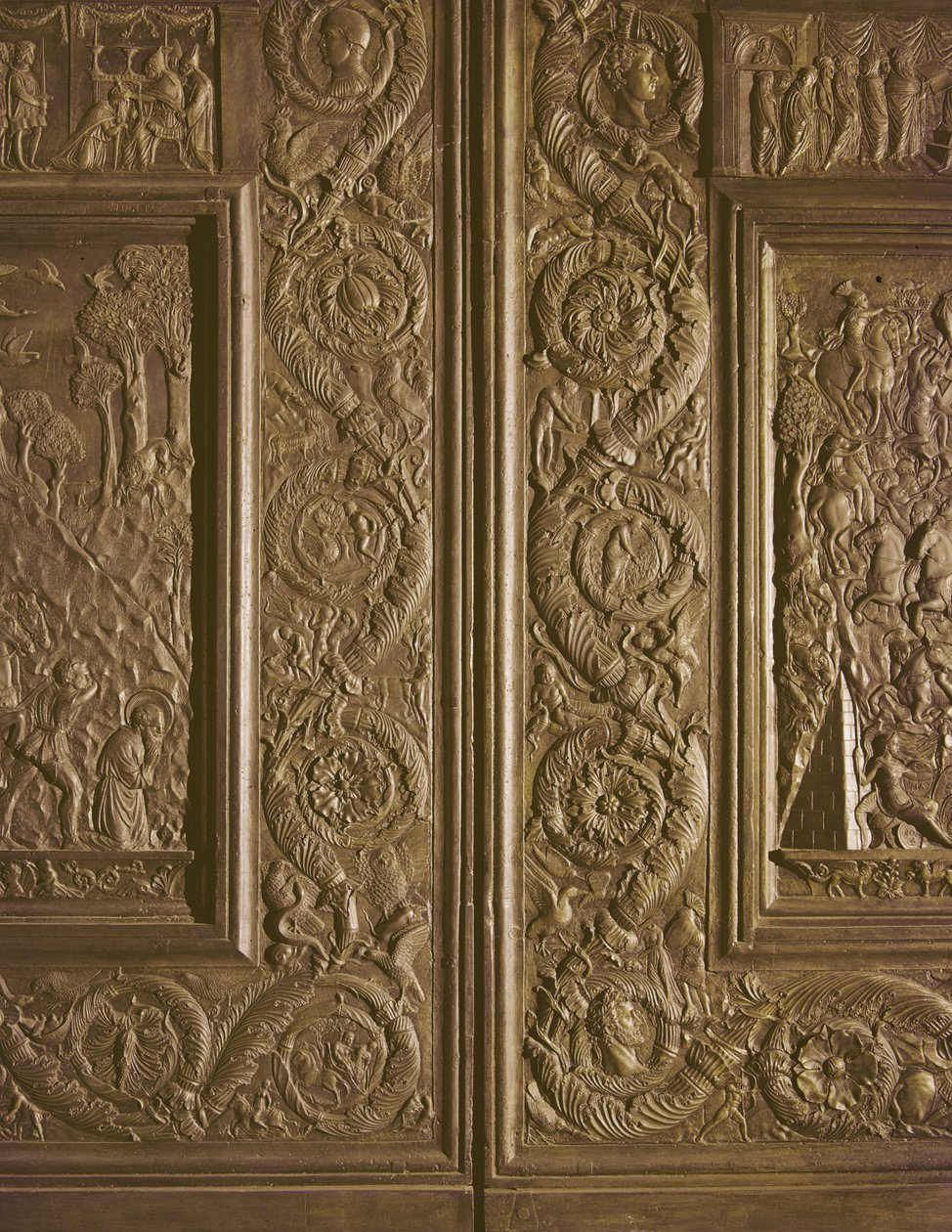 Detalje fra basilikaens centrale dør, dekoreret 1439-45 (bronze) (se også 247330-247337) af Antonio Filarete