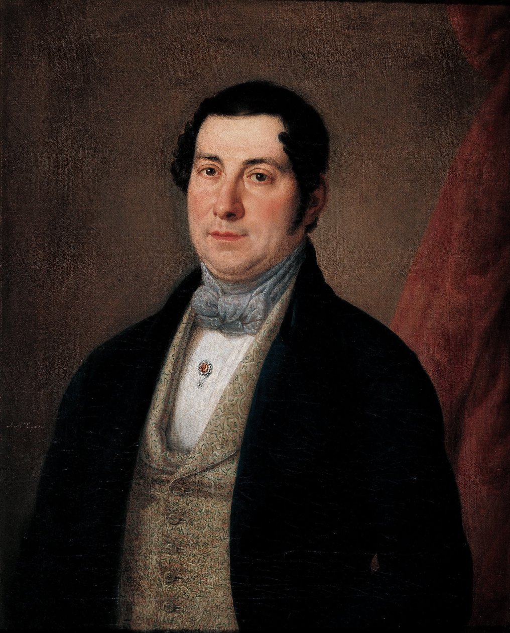 Portræt af en herre af Antonio María Esquivel
