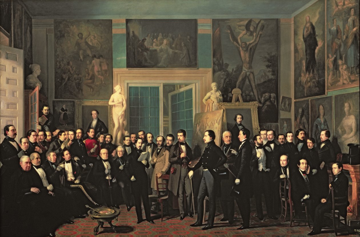 Digternes samling, 1846 af Antonio María Esquivel