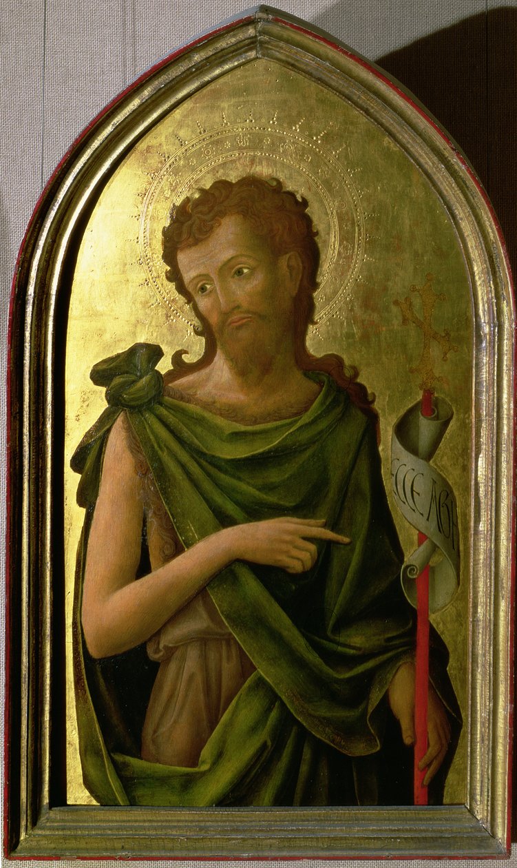 Skt. Johannes Døberen, panel fra en polyptikon fjernet fra kirken St. Francesco i Padua, 1451 (panel) (se også 72516) af Antonio Vivarini