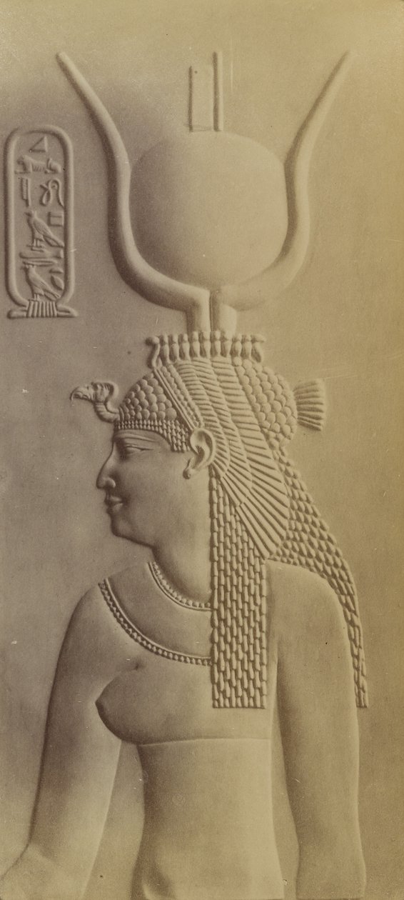 Cleopatra, tempel i Dendera af Antonio Beato