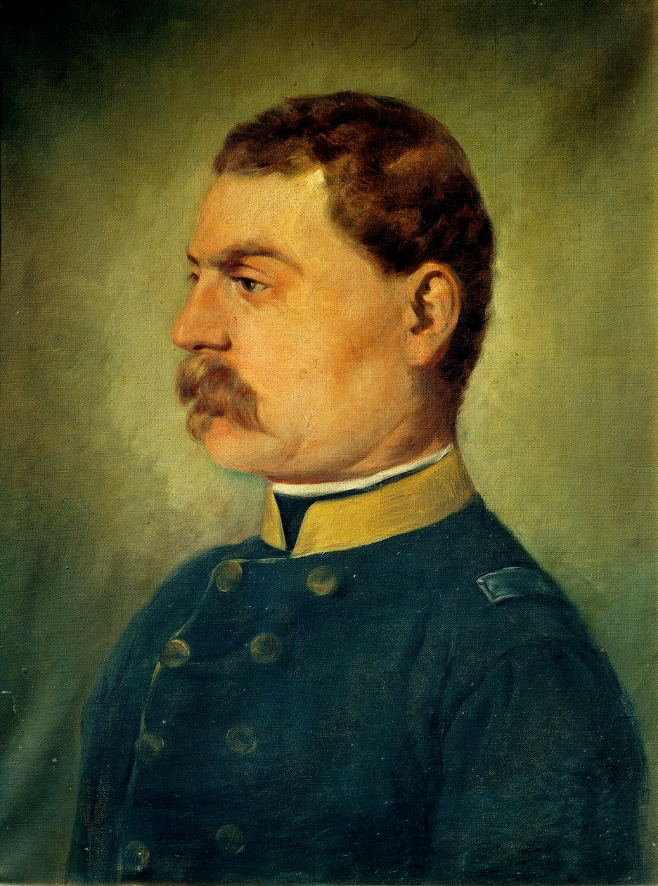 Officeren (olie på lærred) af Antonio Bignoli