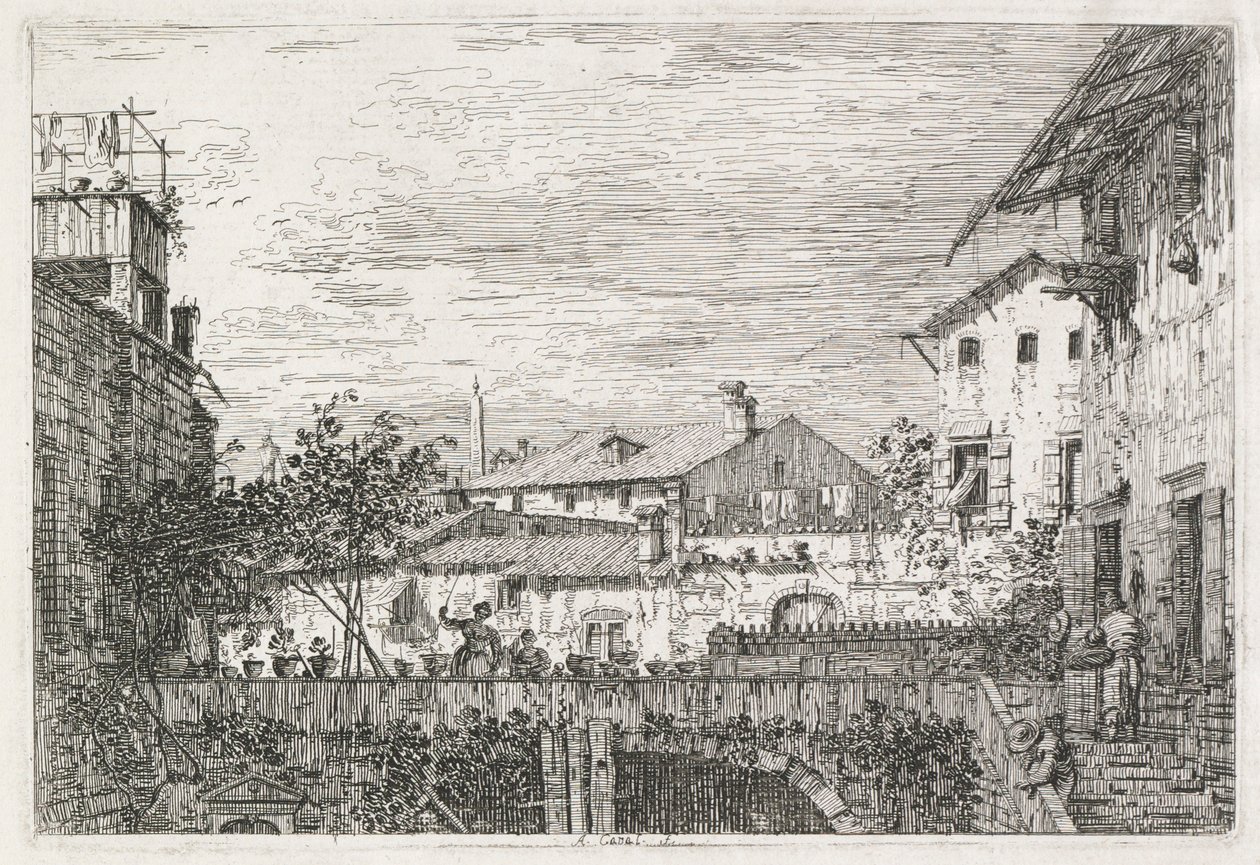 Udsigt: Terrassen, 1735-1746. af Giovanni Antonio Canal
