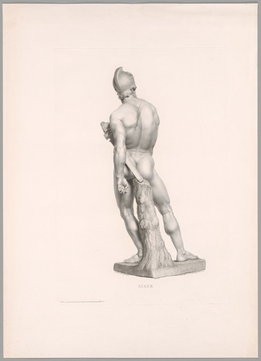 Ajax, bagfra, fra Oeuvre de Canova af Antonio Canova
