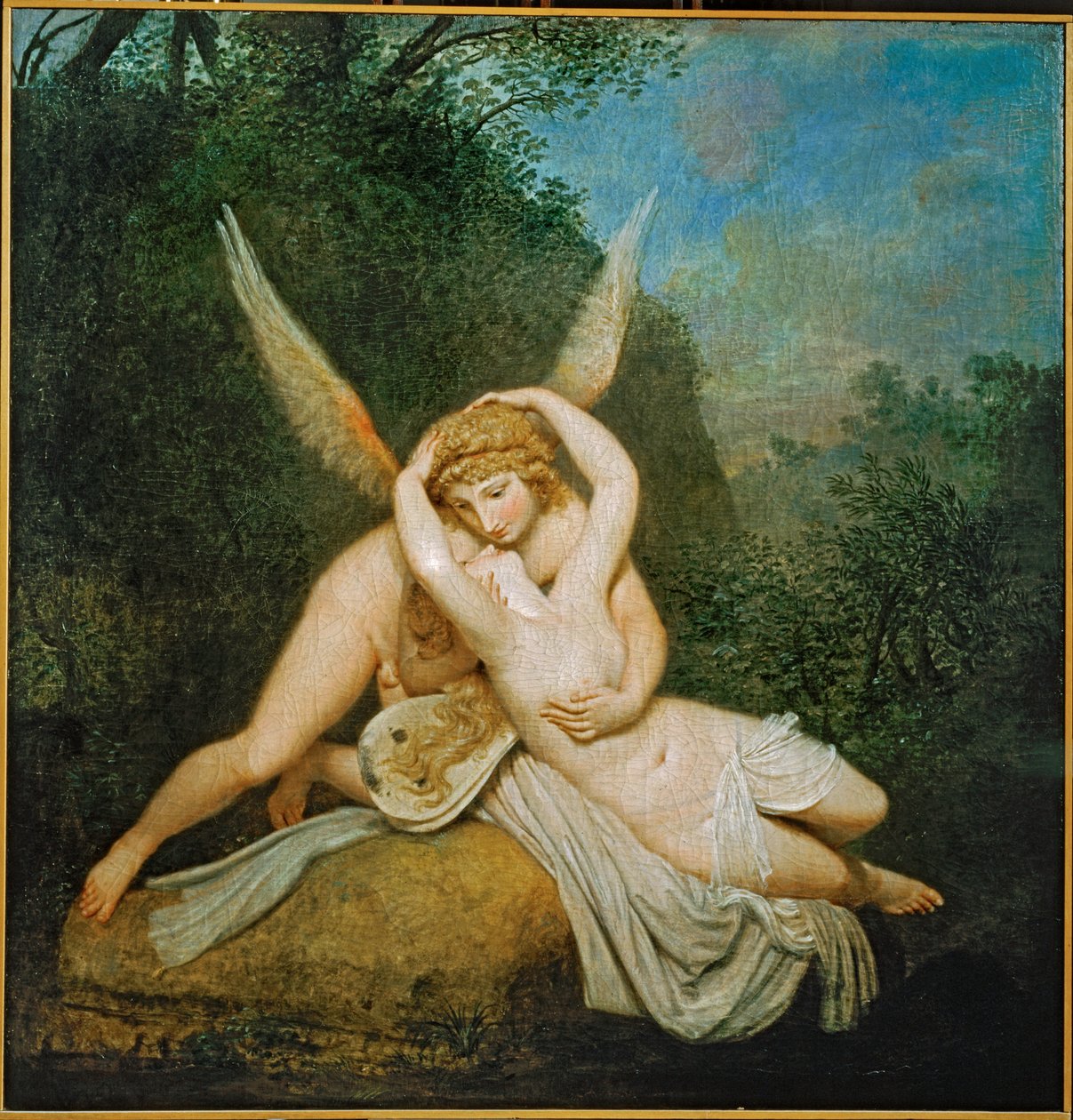 Amor og Psyke ... (maleri på lærred) af Antonio Canova