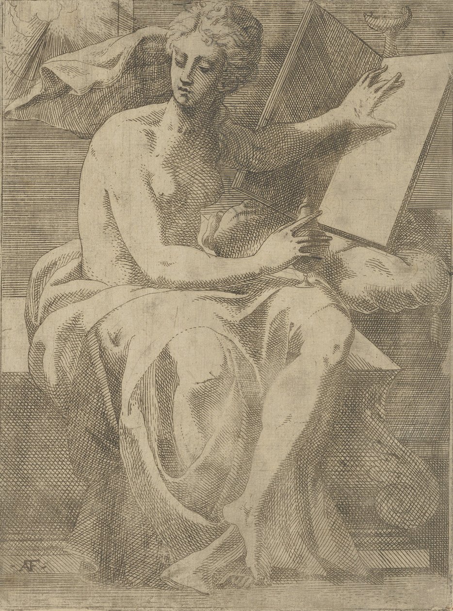 En sibylle, 1540-45. af Antonio Fantuzzi