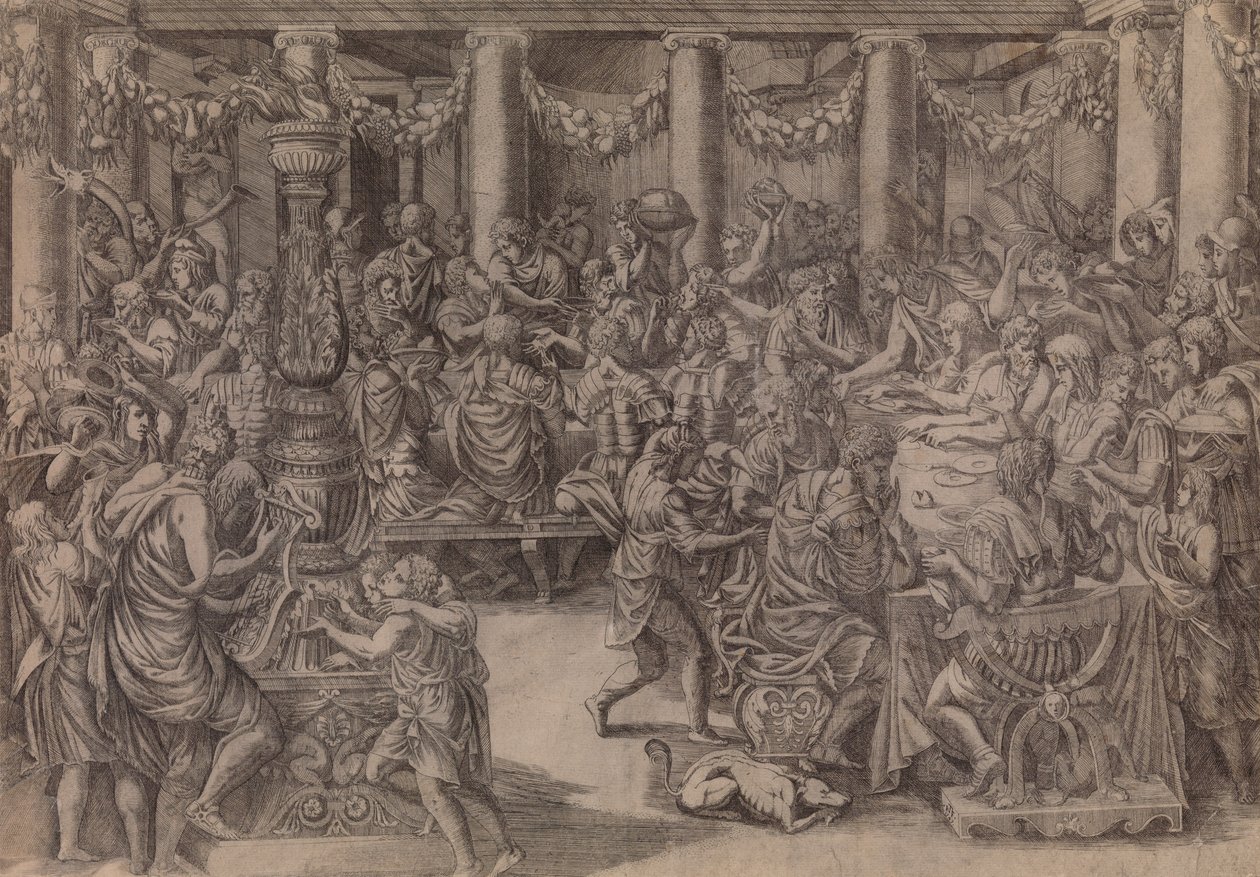Scipio banket, 1543. af Antonio Fantuzzi