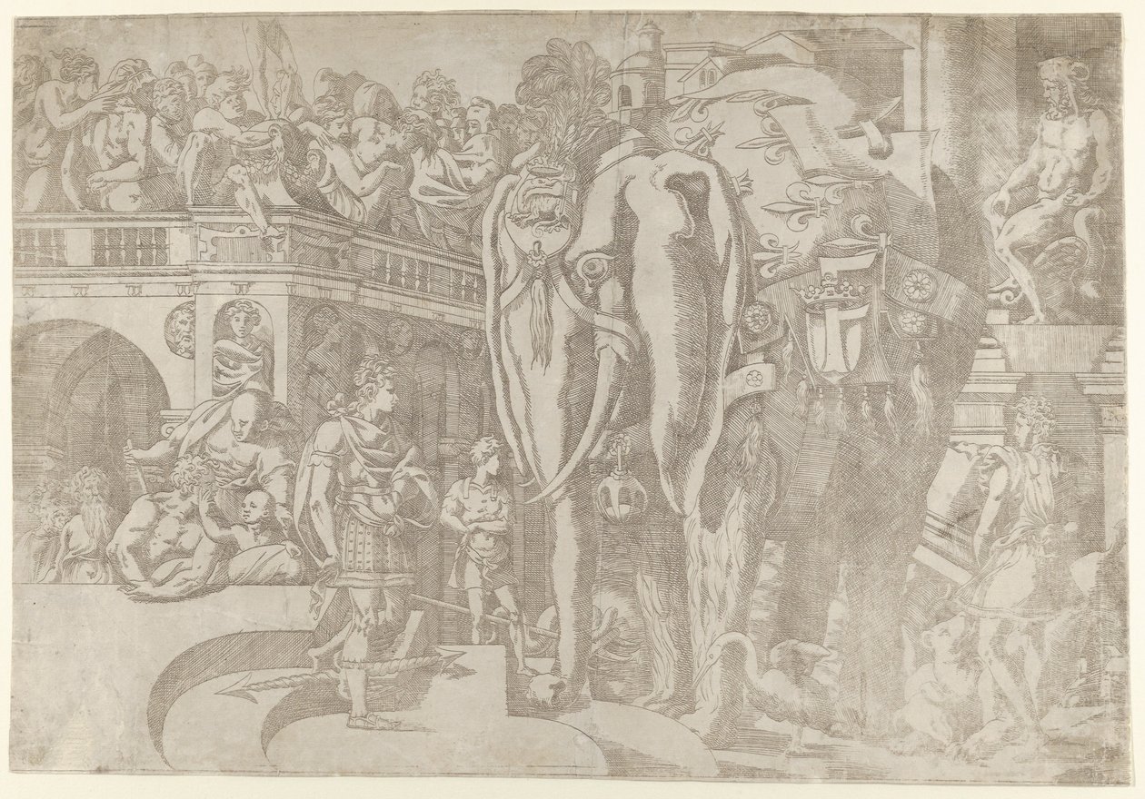 Royal Elephant, 1542-45. af Antonio Fantuzzi