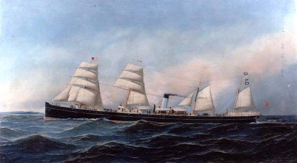 Damp- og sejlskibet "Lydian Monarch" af Antonio Jacobsen