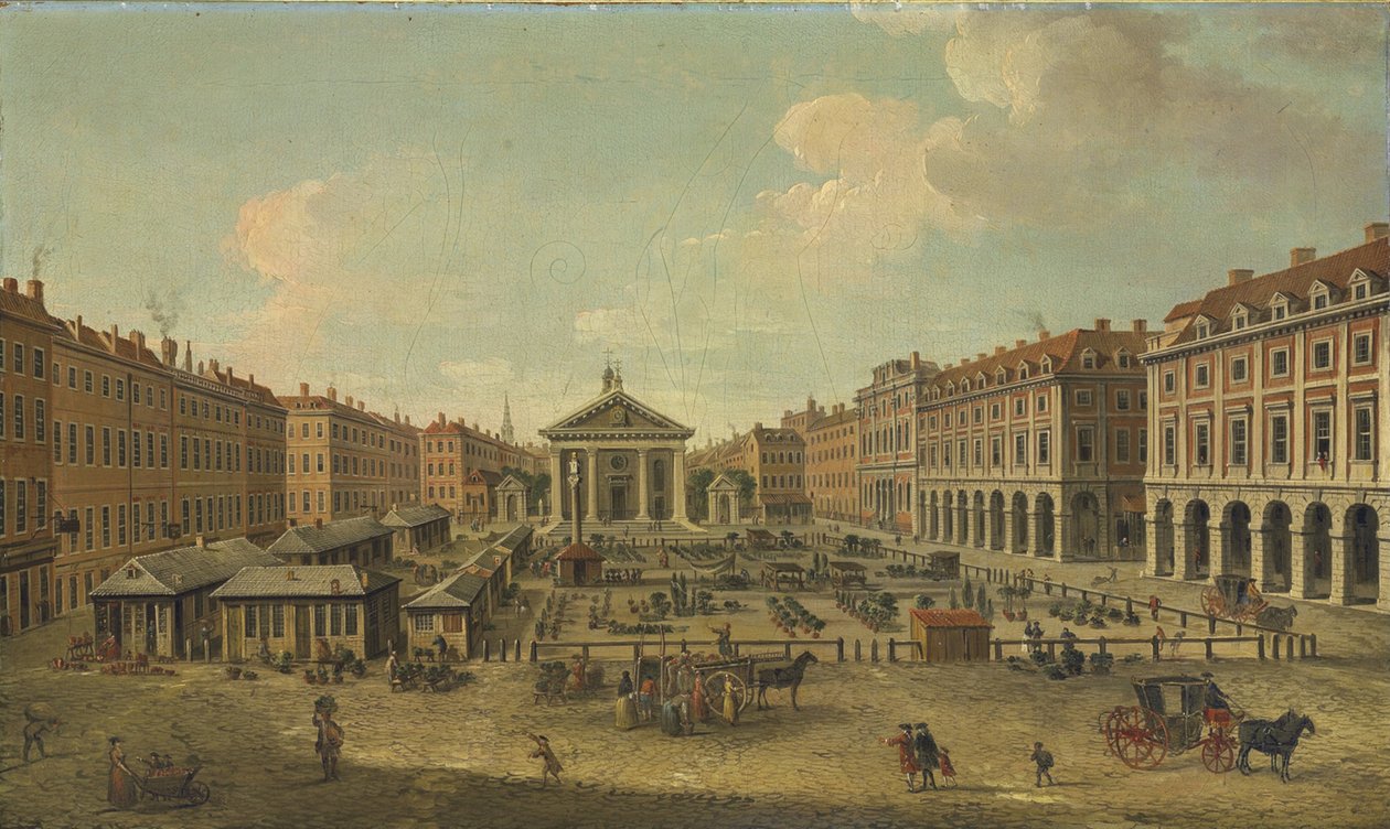Fire udsigter over London: The Covent Garden af Antonio Joli
