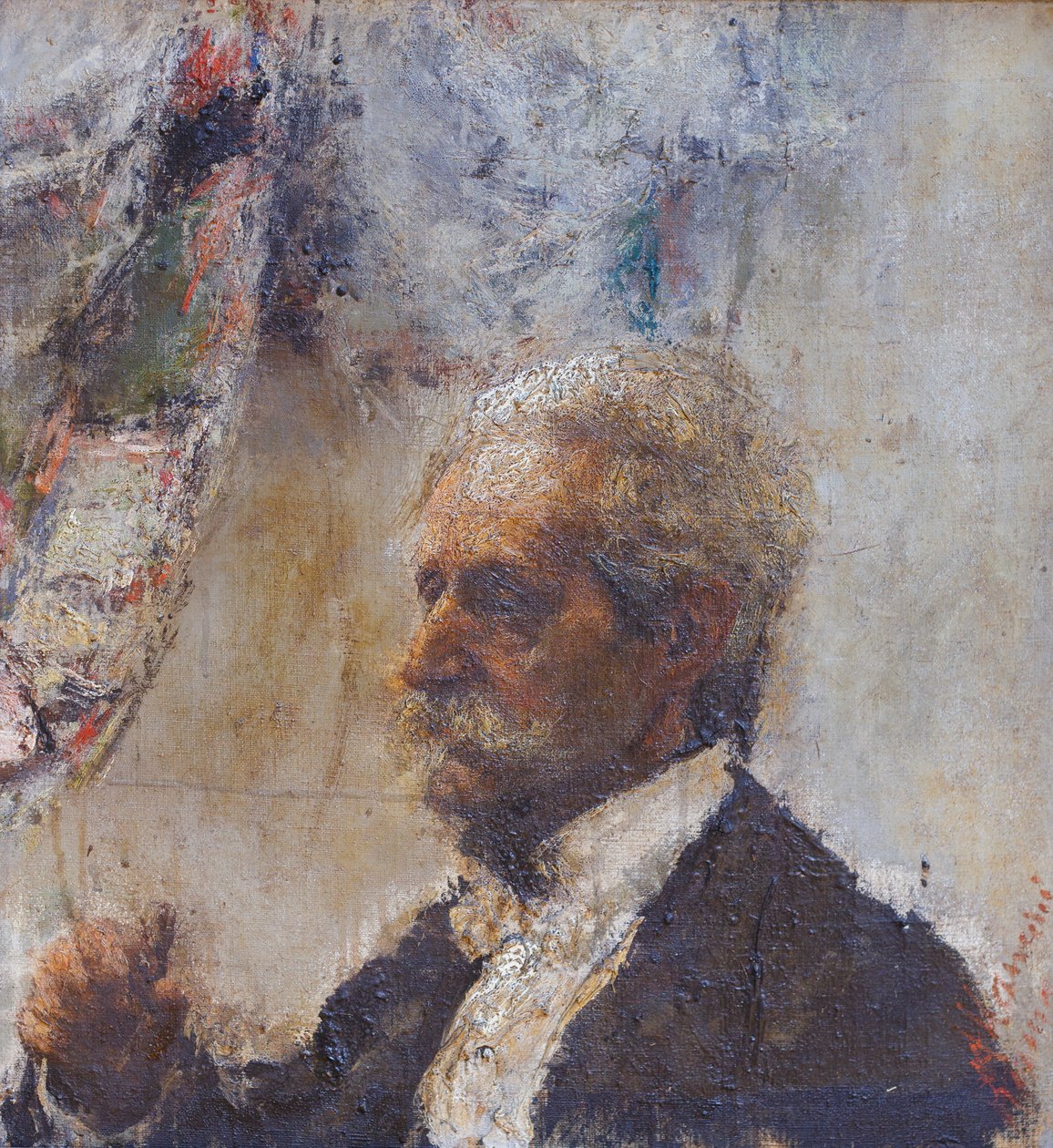 Portræt af kunstnerens far af Antonio Mancini